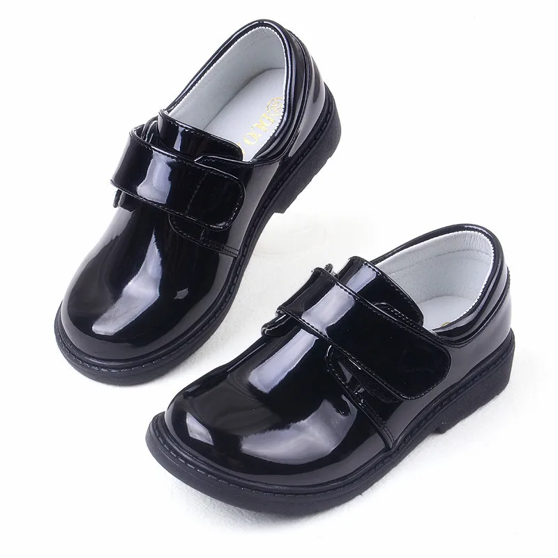 Boys Shoes for School Black Party Shoe for Kids Autumn Fashion Patent Leather Dance Children Teens Shoes 2021 3 5 10 15 16 Years