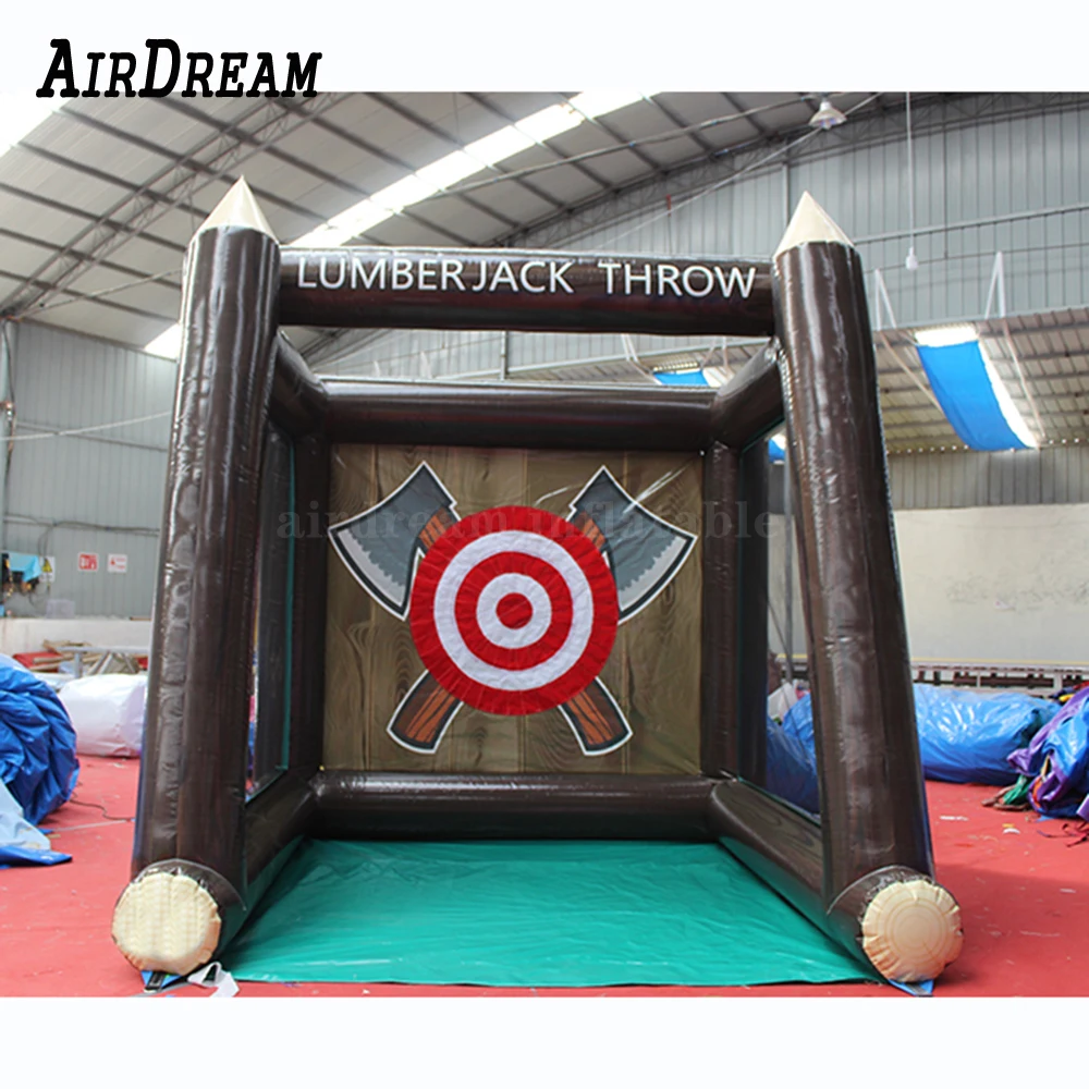 

free air ship to door,2020 newest inflatable Axe Throwing dart game,3x3m inflatable Carnival dart board carnival game