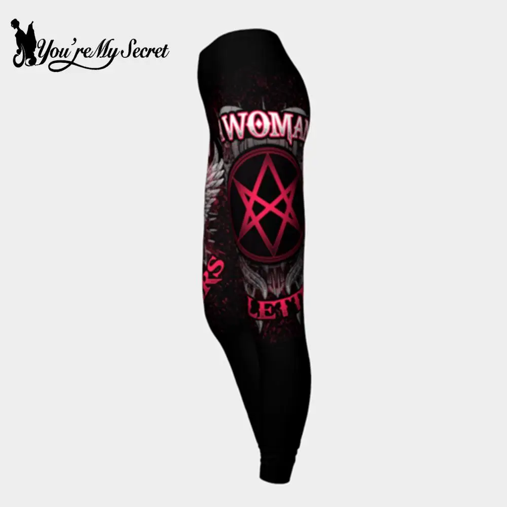 [You\'re My Secret] NEW Supernatural Leggings Women Pencil Pants Gothic Leggins Fitness Workout Ouiji Wing Long Pants