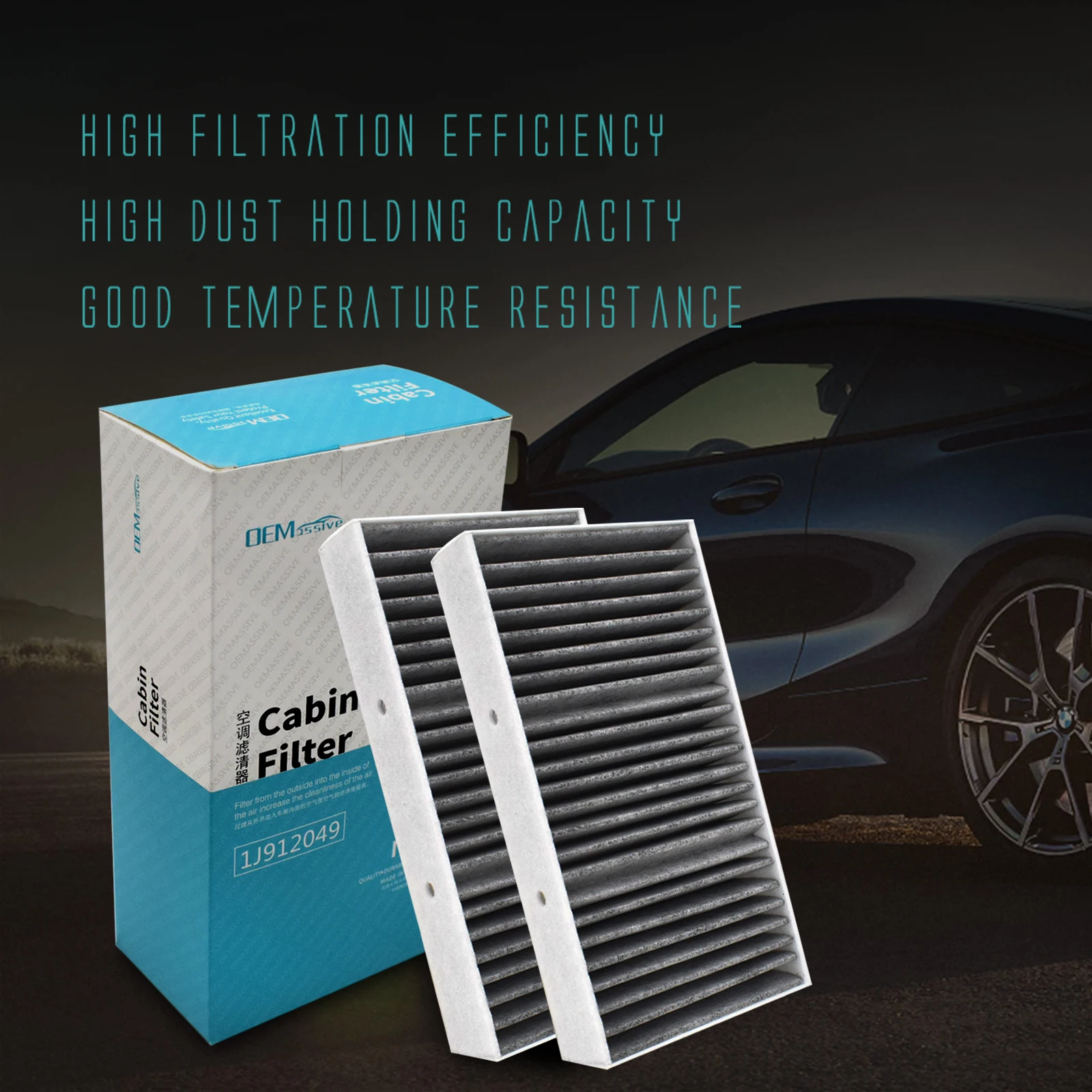 2X Car Interior Pollen Cabin Air Filter For Mercedes-Benz GL-Class GLS X166 M-Class GLE W166 1668307201 1668300318 2928300000