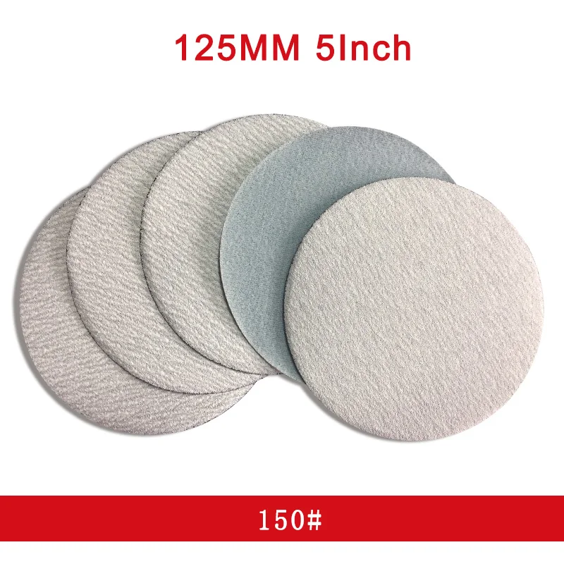 10Pcs Sandpaper 5 Inch 125MM Aluminium Oxide  60 to 1200 Grits Hook and Loop Sanding Disc for Metal & Automotive Wood Sanding