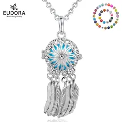 Eudora 18 mm Harmony bola ball pendant Dreamcatcher Necklace Angel Caller Flower Locket Pendant fit Chime Ball Mexcain Bola K258