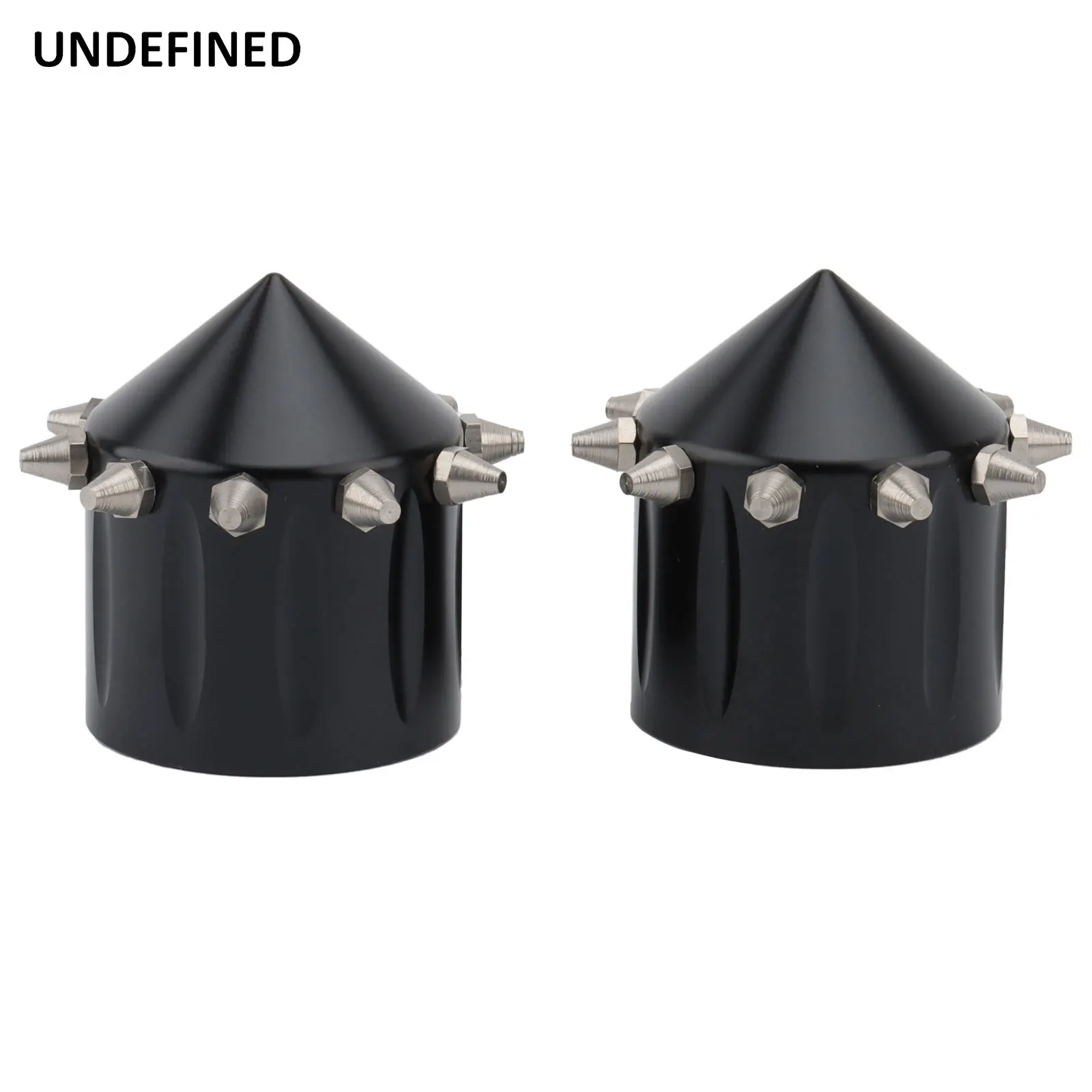 2x Motorcycle Front Axle Nut Covers Caps Aluminum Black For Harley Sportster XL XG Touring Softail Dyna VRSC Fat Bob Wide Glide