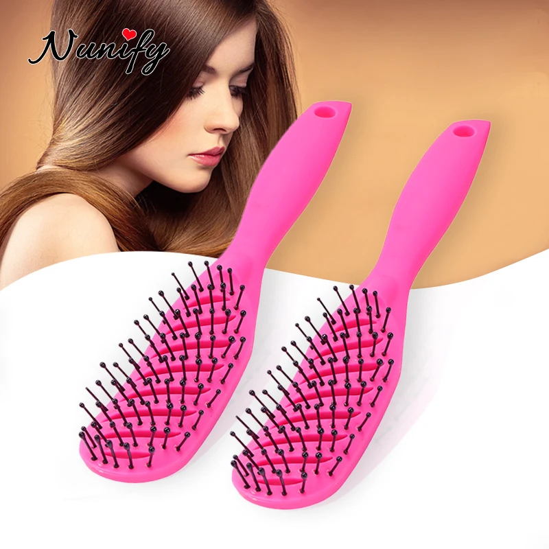 Nunify-cepillo para peluca de nailon para hombres, herramientas de peinado para salón de peluquería, desenredar el pelo rizado húmedo