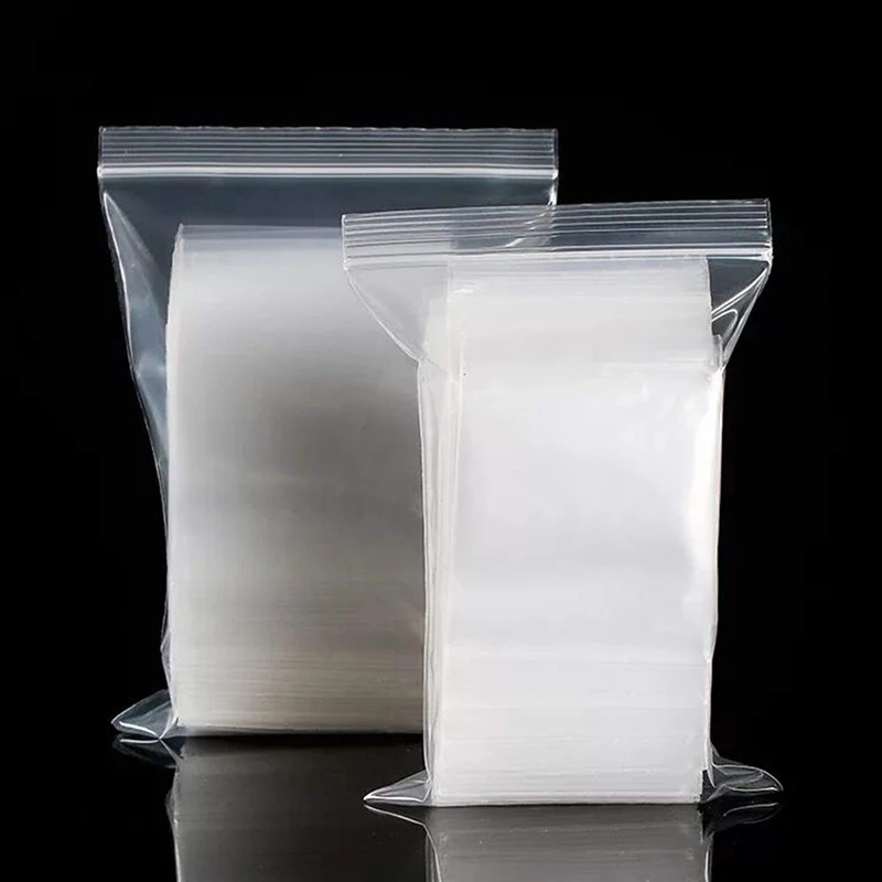 100pcs/lot Clear Heavy-Duty Thick Zip Lock jewelry Gift Package Storage Bag Ziplock Plastic Reclosable Poly Bag Thickness 0.12mm