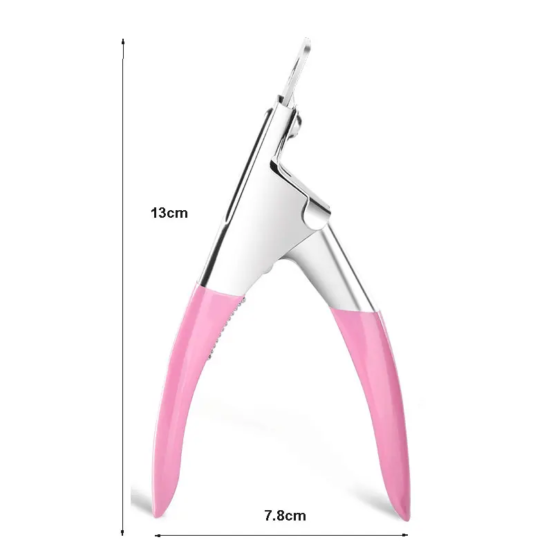 Professional Nail Art Clipper Special type U word False Tips Edge Cutters Manicure Colorful Stainless Steel Nail Art Tools