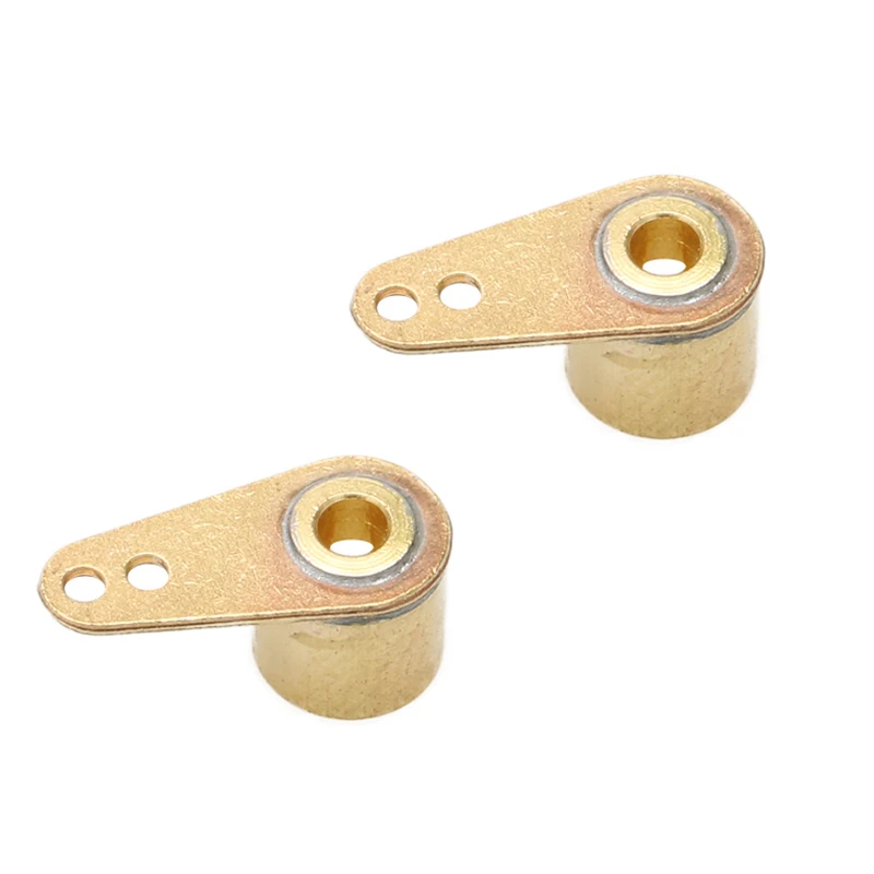 2PCS Hole Dia. 2MM Metal Rudder Arm Brass 1.2mm Hole Steering-arm Servo Horn Link Rod Rocker for DIY RC Model XF308 Class Boat