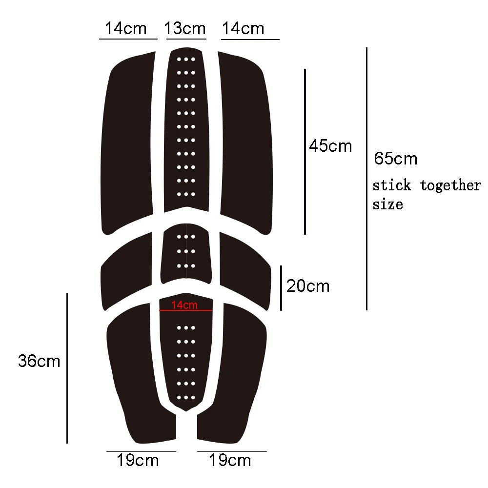 9pcs Surfing Traction Pads กระดานโต้คลื่นกลับกาวเท้า Pad Premium Traction EVA ลื่น 3M กลับกาว footing MAT Paddle BOARD Pad