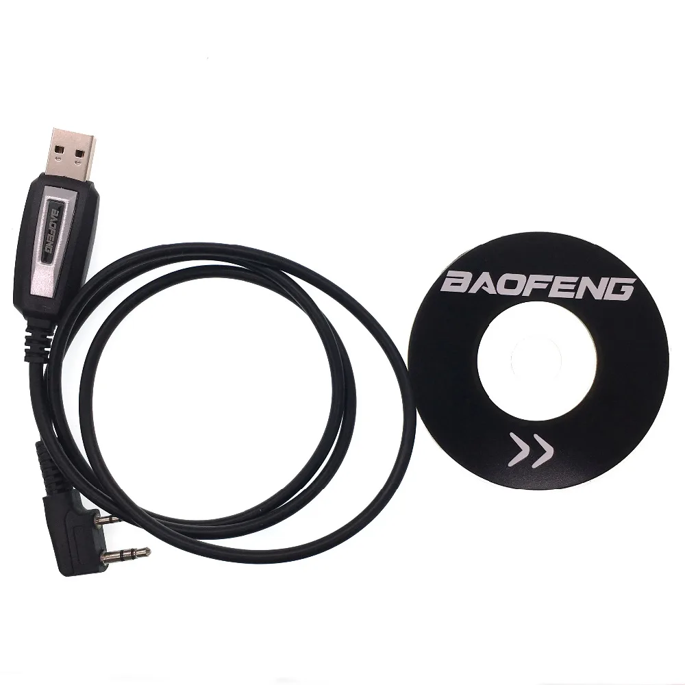 BAOFENG USB Program Cable With CD For UV-5R UV-82 BF-888S Walkie Talkie Parts Original Brand Two Way Radio Accessories