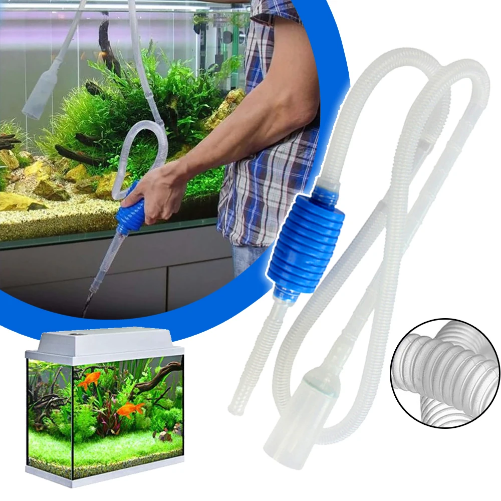 Aquarium Siphon Fish Tank Syphon Vacuum Cleaner Pump Semi-automatic Water Changer Gravel  Filter Acuario Accessories Change