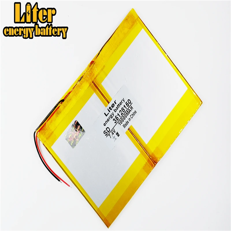 polymer lithium ion battery 7.4V 35128150 10000mAh With plug For  CH, Tablet PC Battery , Perfect quality of lar