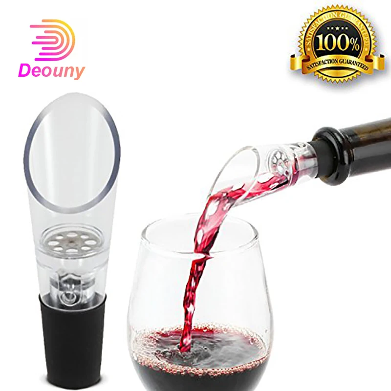 DEOUNY Wine Aerator Pourer Premium Aerating Bar Accessories Transparent Design Wine Spout Champagne Party Bar Tools 1/2/3/4Pcs