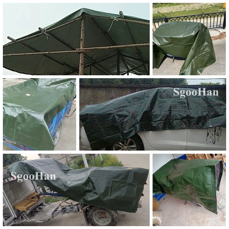 PE Rainproof Cloth Tarpaulin Garden Outdoor Awning Shading Sail Boat Truck Canopy Ground Sheet Pet House Cover Waterproof Cloth