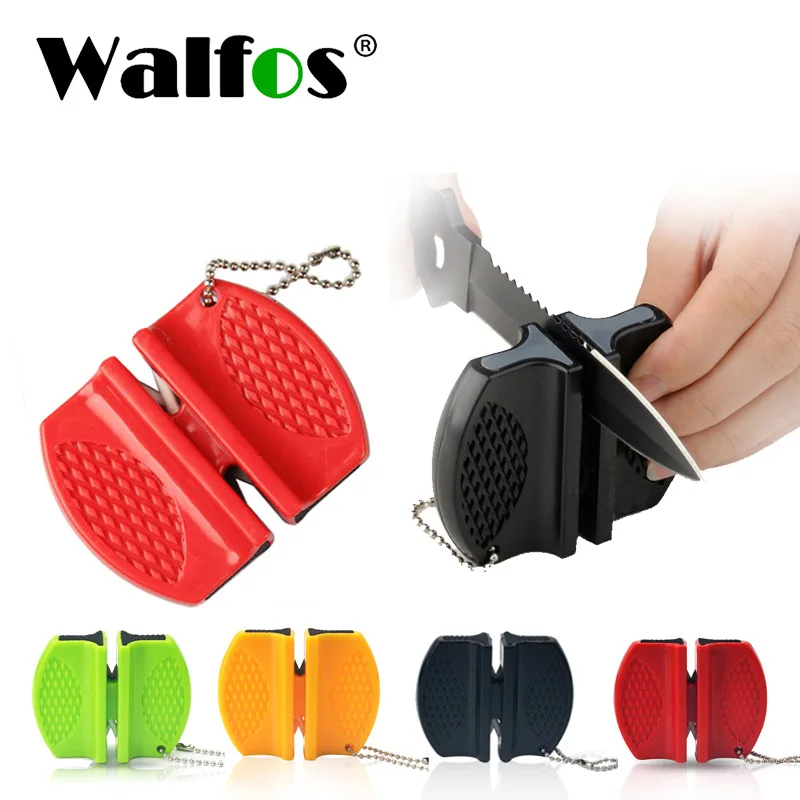 

Walfos Portable Mini Kitchen Knife Sharpener Kitchen Tools Accessories Creative Butterfly Type Two-Stage Knife Sharpener