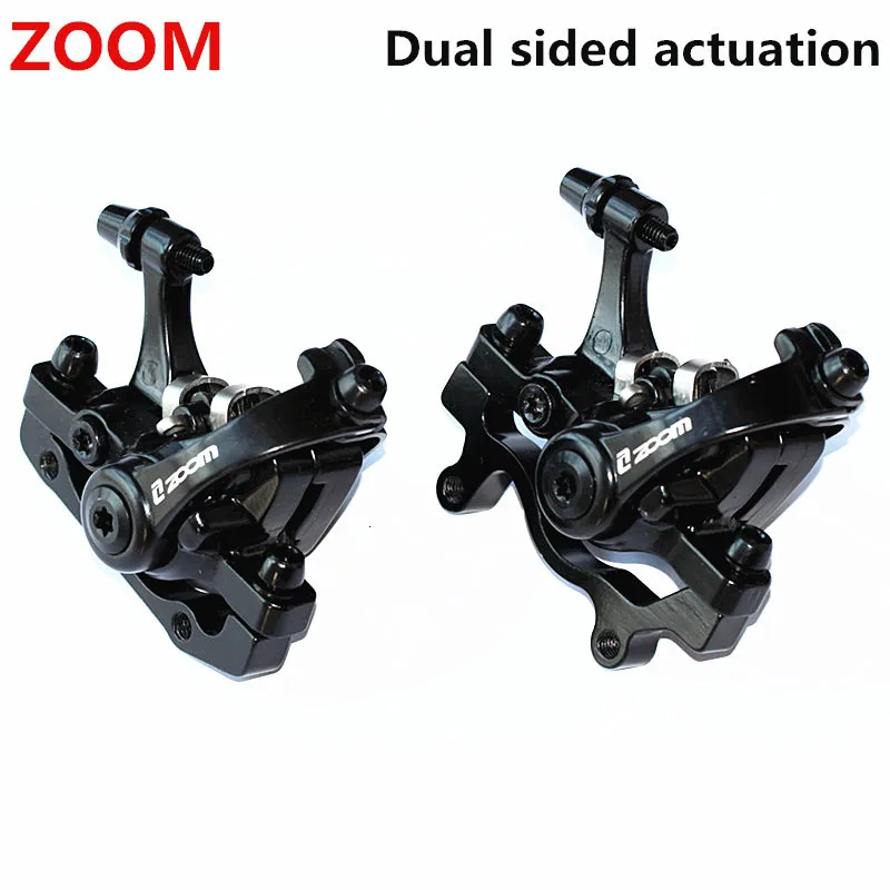 ZOOM DB680 Aluminum Alloy Bicycle Rear Disc Brake Black Mountain Bike Mechanical Caliper Disc Brakes Cycling Double Brake