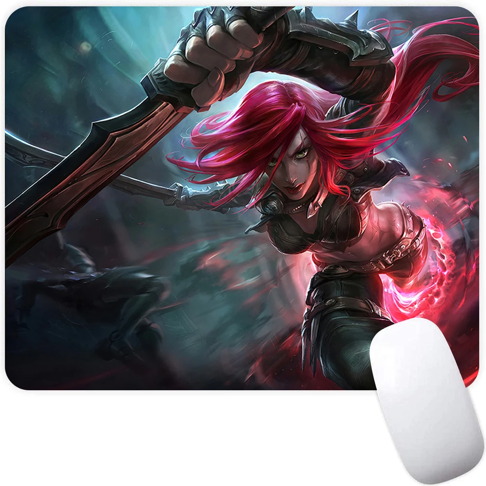 League of Legends Katarina-alfombrilla de ratón pequeña para Gaming, XXL alfombrilla de ratón para ordenador portátil, alfombrilla para teclado de escritorio