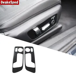 Car Seat Adjustment Buttons Frame Decoration Carbon Fiber Color Trim For BMW X3 G01 2018-20 Stainless Steel Interior Accessories