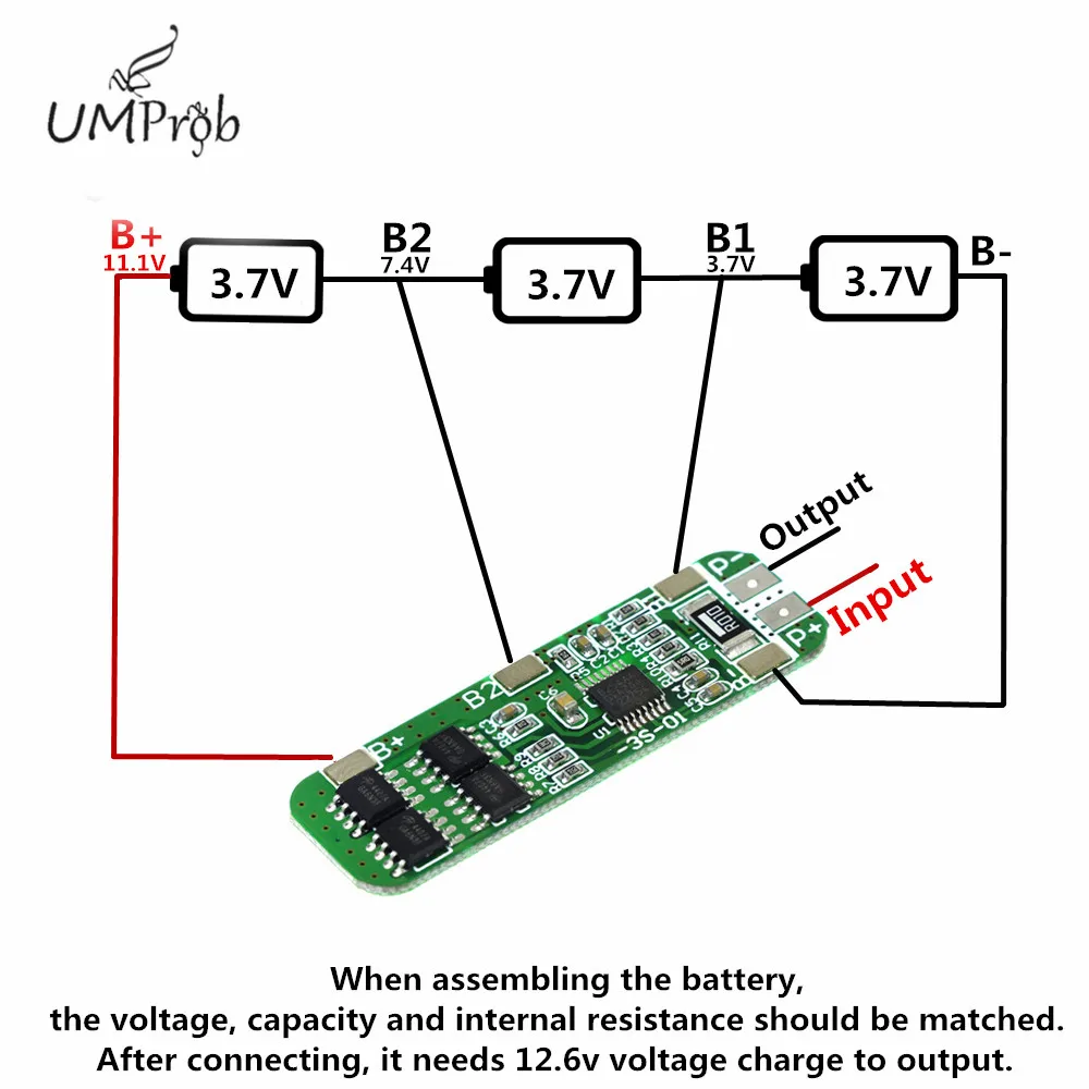 3S 6A Li-ion 12V 18650 BMS PCM Battery Protection Board Bms Pcm For Li-ion Lipo Battery Cell Pack
