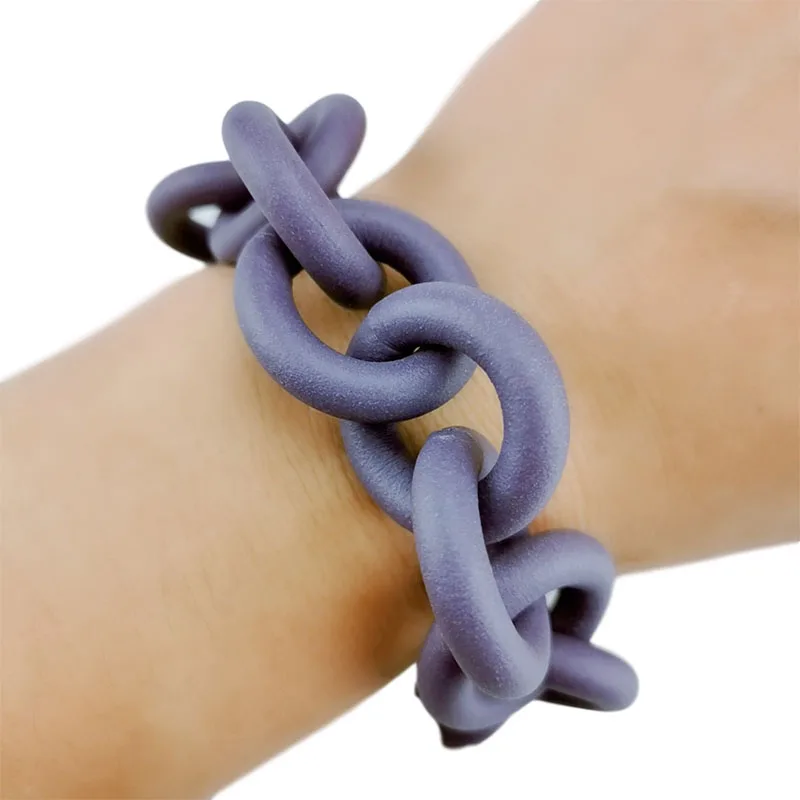 UEllBAY-Bracelets à breloques en caoutchouc faits à la main pour femmes, bijoux gothiques, cercle violet, couleurs étranges, JO6, déclaration, nouveau