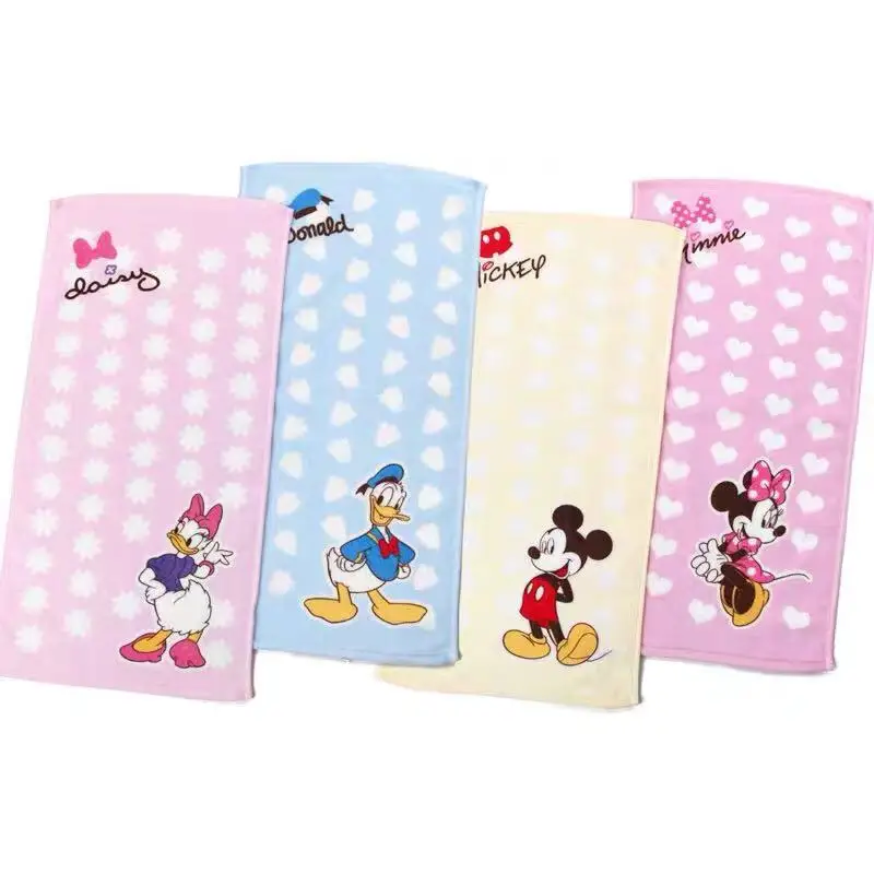 Disney Minnie Mickey Mouse Towel Cartoon Donald Duck Adult Boy Girl Kids Soft Water-Absorbing Quickdrying Face Towel 25X50CM