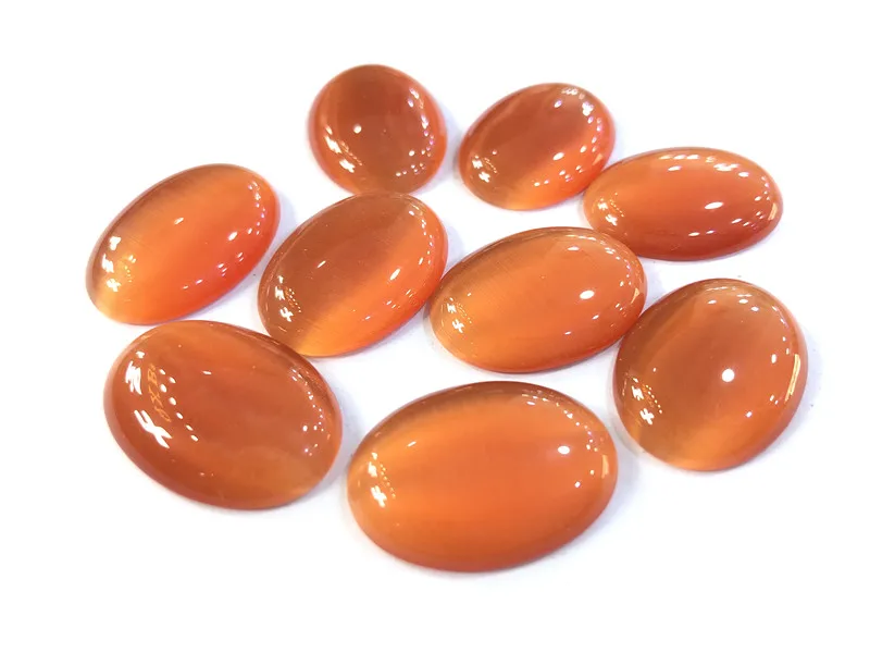 Gemstone Oval Cabochon Wholesale Cat Eye 18x25mm Oval Beads for jewelry making Ring face Pendant accessories 10pcs/lot