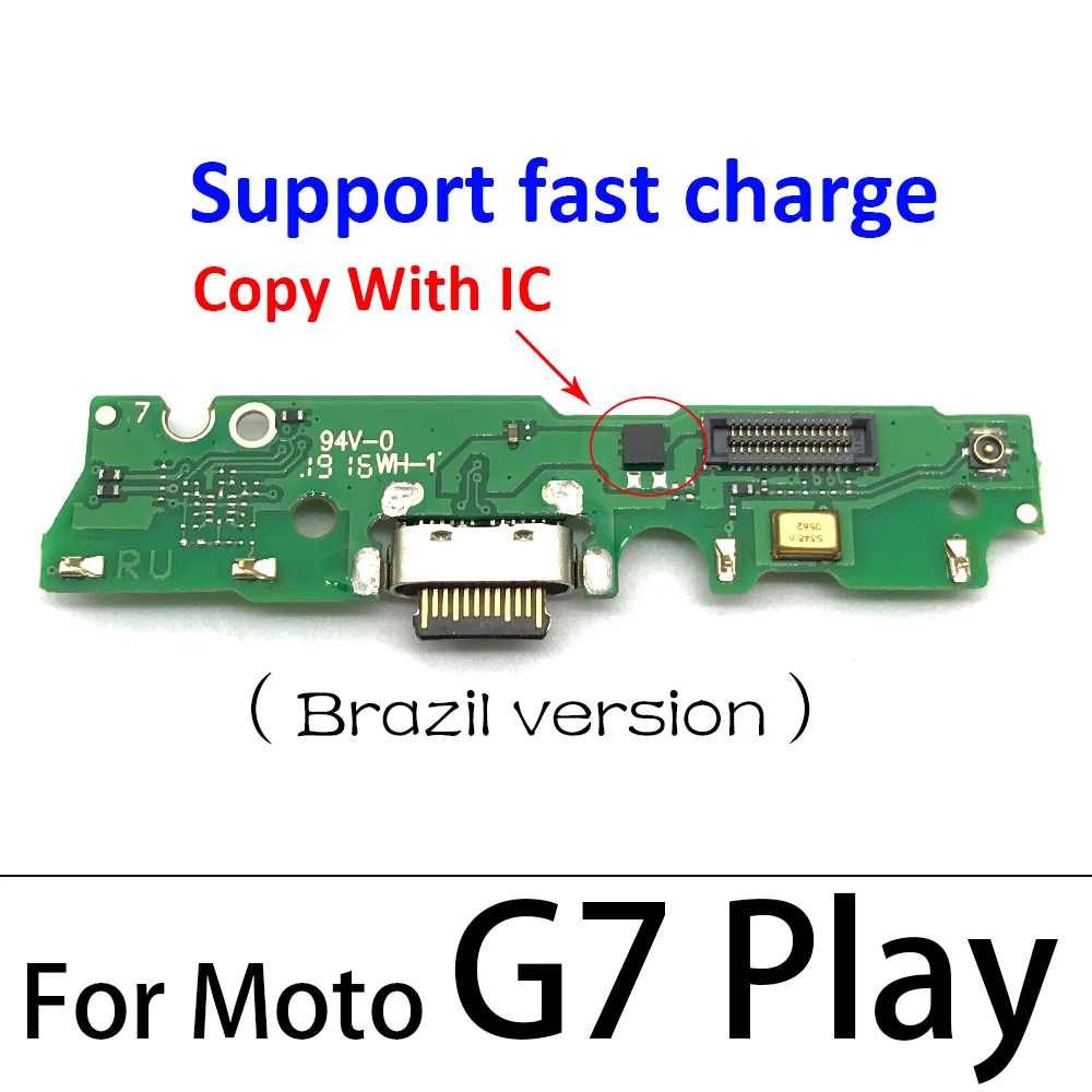 New For Motorola Moto G7 Power G6 G7 Play USB Charging Port Mic Microphone Dock Connector Board Flex Cable