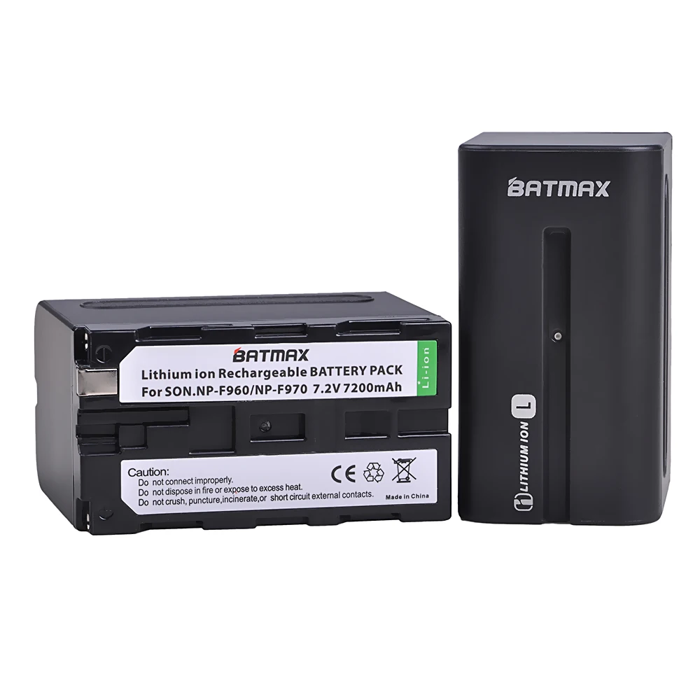 Batmax 3x NP-F970 NP-F960 Battery +LED USB Dual Charger for LED Video Light,for Sony F550 F570 F750 F770 MC1500C 190P 198P F950