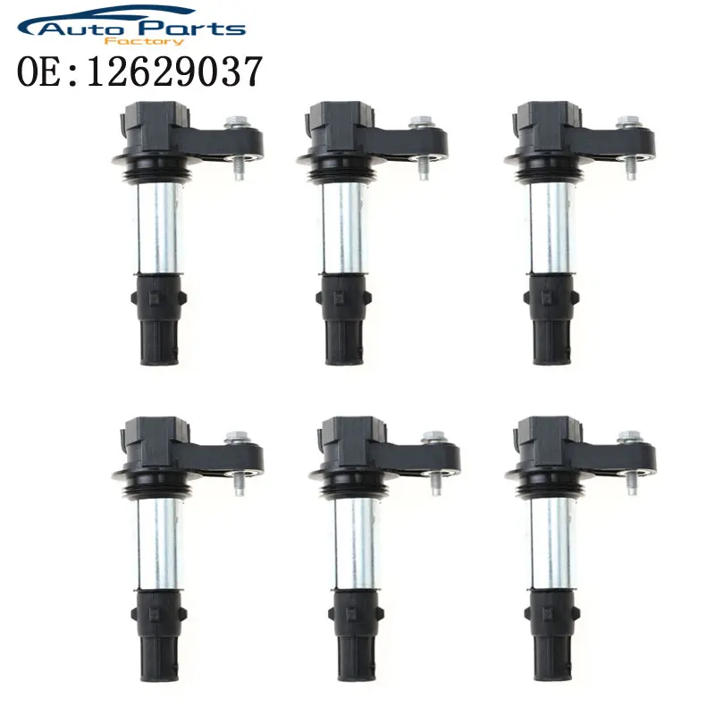 6PCS New Ignition Coil For Buick Enclave Saab Cadillac GMC Saturn V6 04-09 12629037 12583514