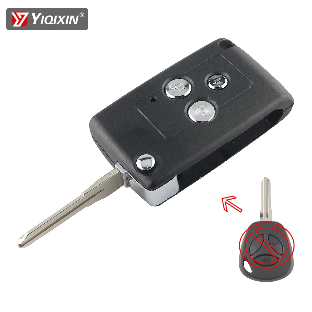 YIQIXIN Modified For Lada Priora Kalina Niva Vaz Granta Samara 2108 Xray Remote Car Key Shell Cover 3 Button Folding Key Case