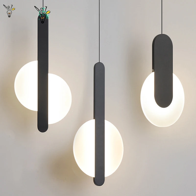 pos moderna led luzes pingente simples meia lua lampadas de iluminacao led para o quarto sala jantar cozinha lampada pendurada loft suspensao 01