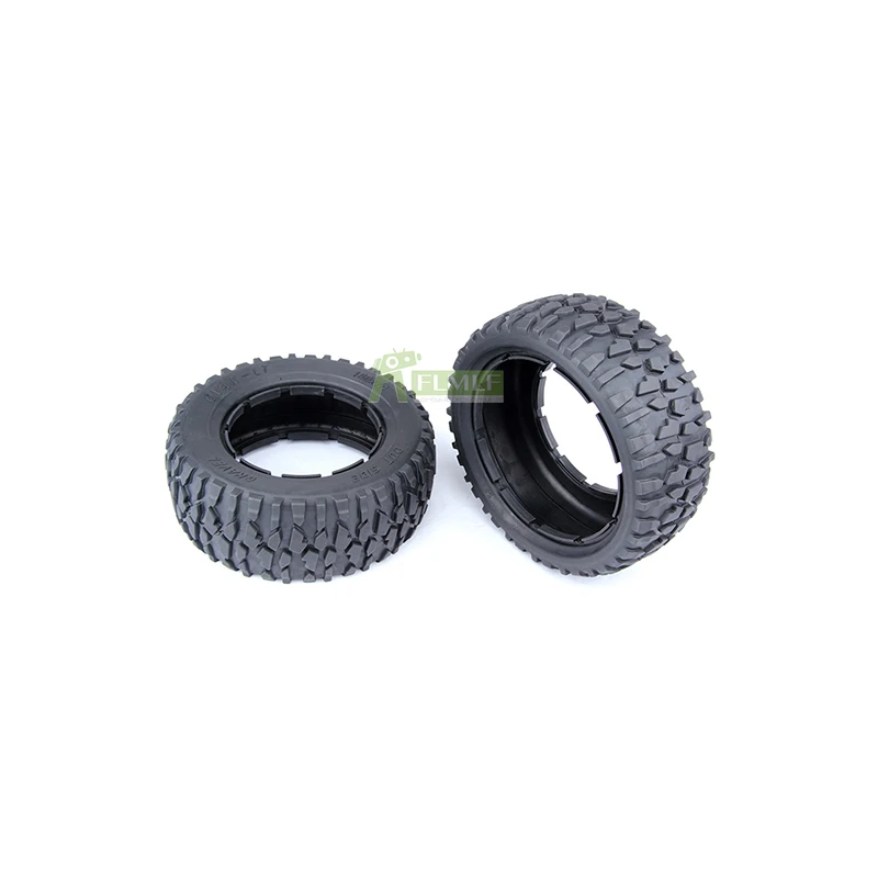 Rubber Off-road & Gravel Wheel Tire Skin Kit Fit for 1/5 Losi 5ive T Rofun Rovan LT KingmotorX2 Toys Parts