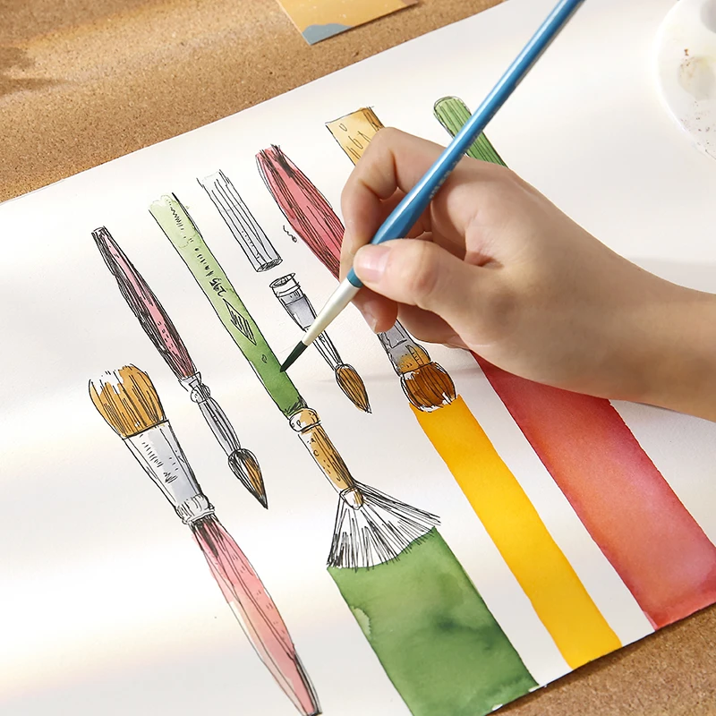 Waterproof Pen Light Color Line Drawing With Waterproof Colorfast Ink Cartoon Pigment Watercolor 18ml