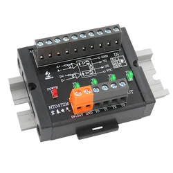 3 or 4 channels Differential to Push-pull HTL TTL Signal PNP/NPN Converter for Encoder to PLC counters 2MHz 5V 24V