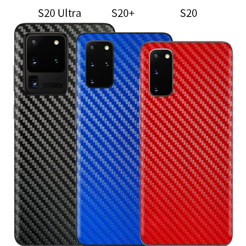 3D Carbon Fiber Skins Film Wrap Phone Back Sticker For SAMSUNG S21 S20 Ultra S20+ S10 Plus S10e S9 S8+ Note 20 10+ 8 9 A51 4G