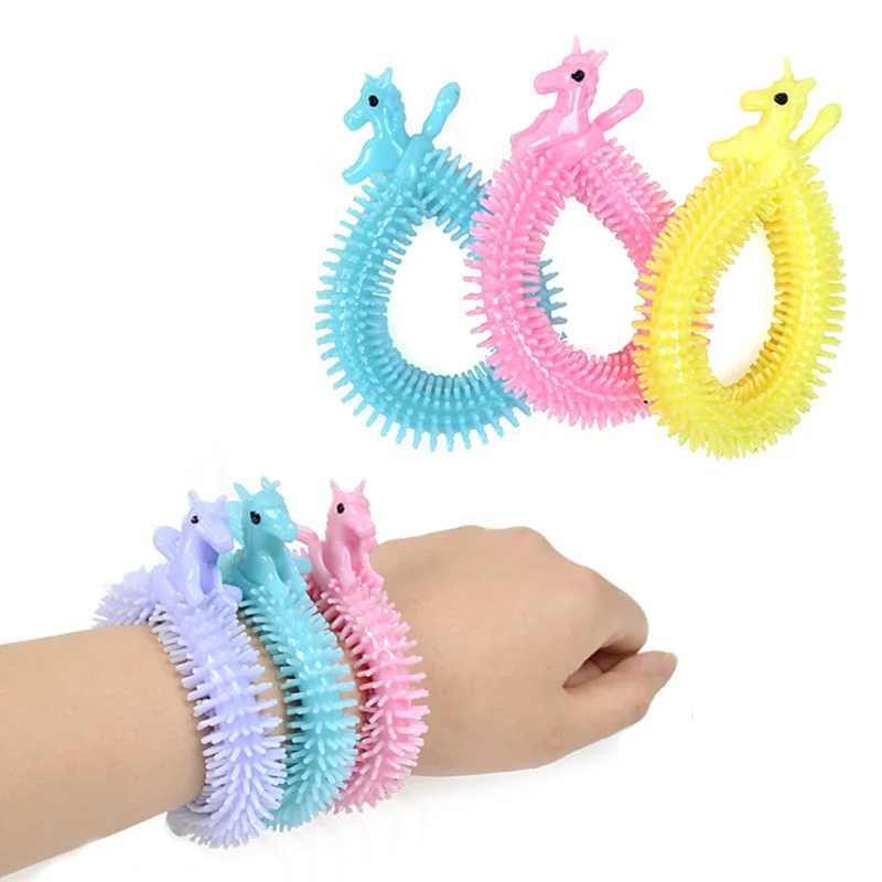 Worm-String Fidget Brinquedos para Adultos, Stretch String Rope, Anti Stress Relief, Autismo ventilação, cor aleatória, Noodle Toys, 1Pc