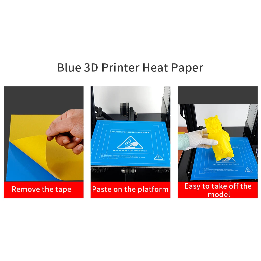 KingRoon Upgraded Coarse Sand Blue Heatbed Sticker For 3D Printer Surface HeatBed 3D Printing Platform Sticker Heat Paper