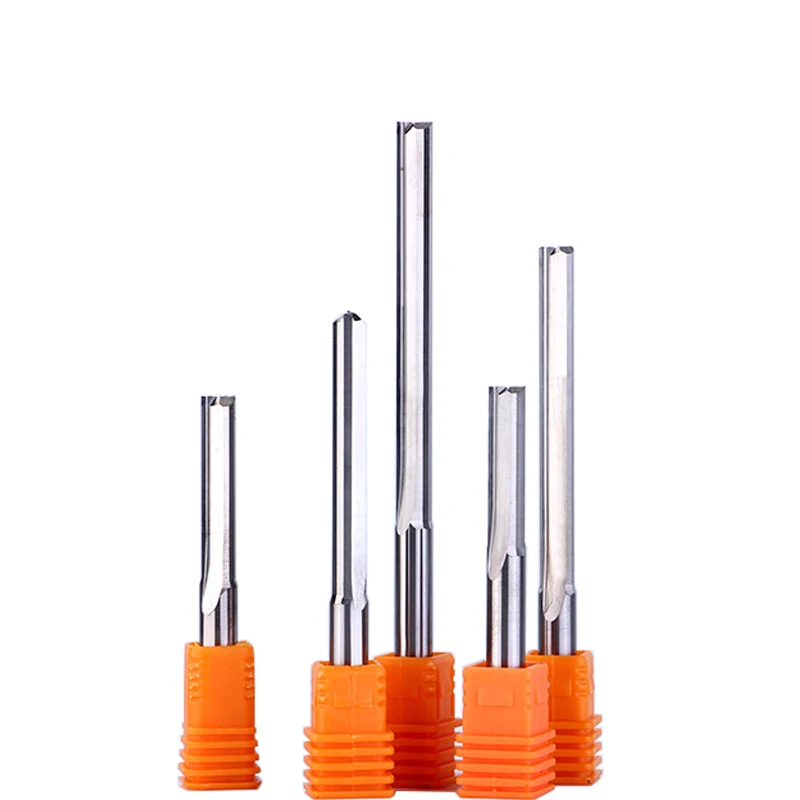 5pcs 5mm CEL 17 22mm 25mm 28 32mm Straight Slot Bit Wood Cutter CNC Solid Carbide Two Straight Flute Bits CNC Router Bits Cutter