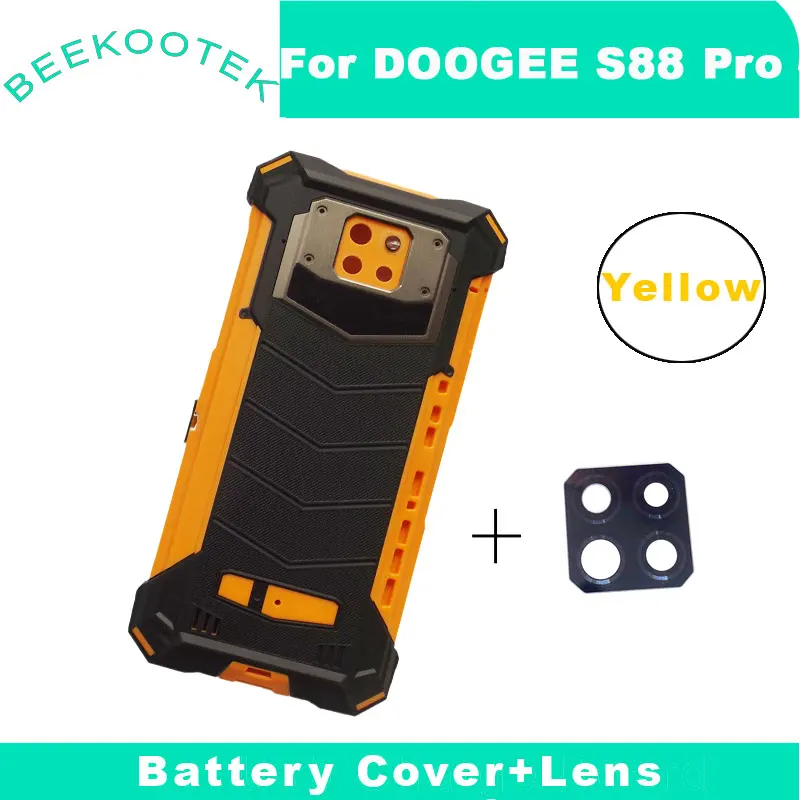 Original For Doogee S88 Pro Battery Back Cover Housing with Fingerprint Receiver  Charging Usb Board and Rear Camera Lens Parts