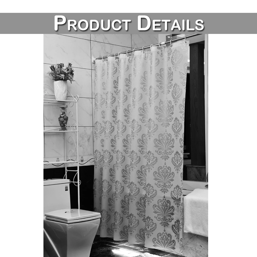 Waterproof PEVA Morocco Bathing Shower Curtain Bathroom Curtains with Hooks anti-bacterial Anti-mould For Home Kitchen Room D30