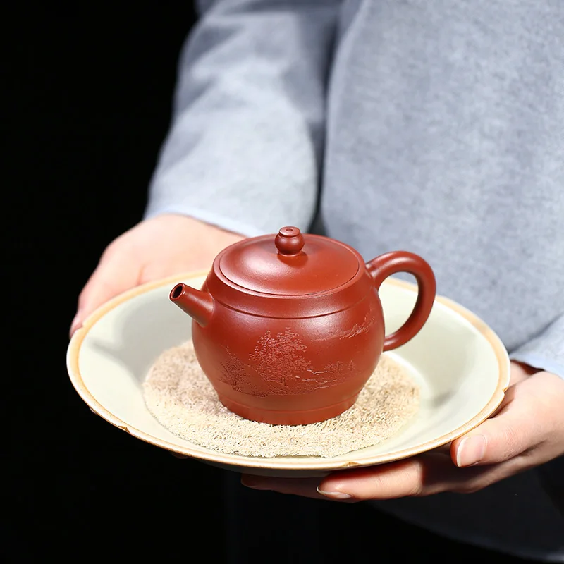 |manual recommended famous dahongpao xi shi zhu clay pot stone gourd ladle pot of household teapot with a special price