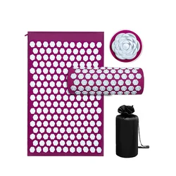 66*42Cm Massager Kussen Massage Yoga Mat Lotus Acupressuur Kussen Set Nek Voet Massager Pijn Stress Relief massage Pad