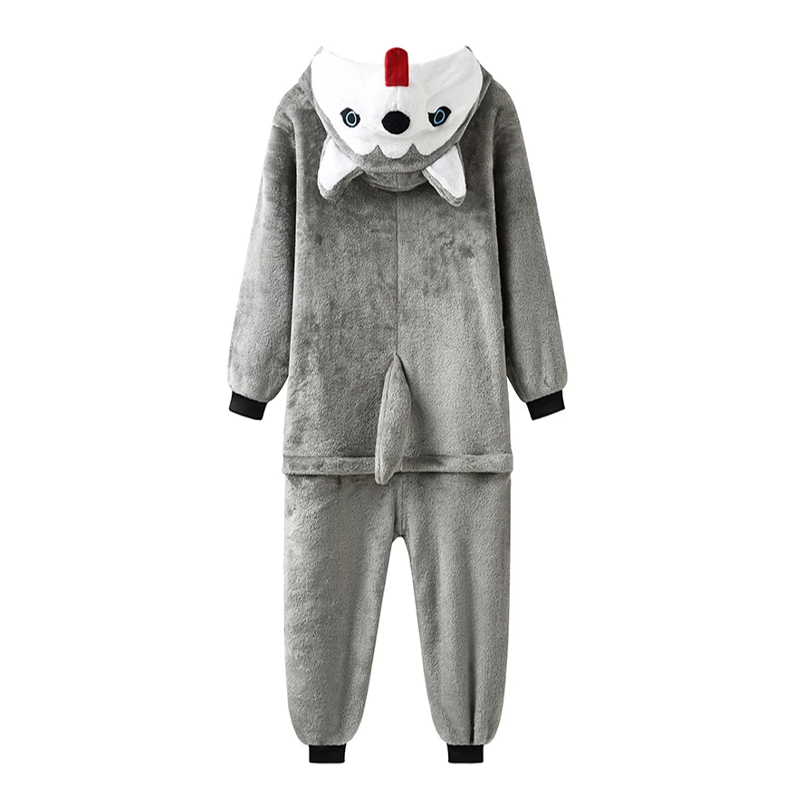 Husky Dog Pajamas Full Body Clothes Anime Onesie For Adults Women Sleepwear Men Costume One-Piece Homewear Cosplay Kigurumi