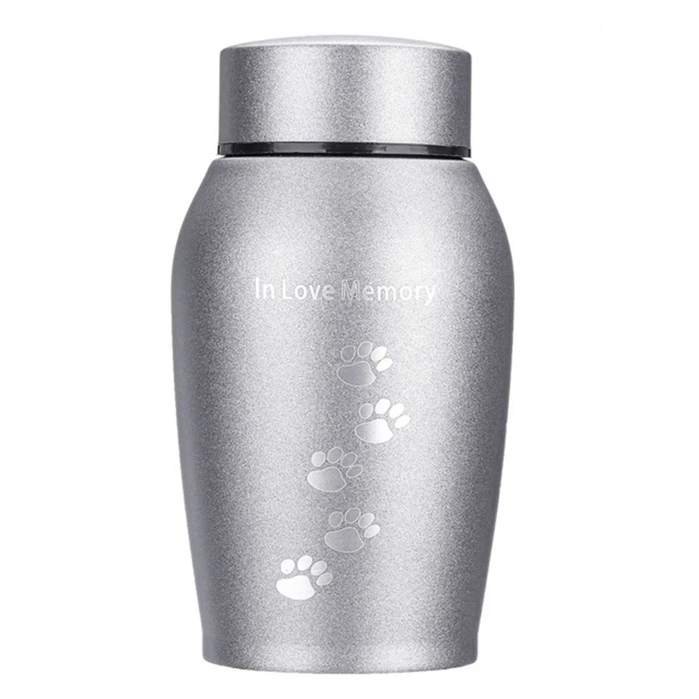 

Stainless Steel Silver Urns Pets Dog Cat Birds Mouse Cremation Ashes Urn Keepsake Columbarium Jar Casket for Pets Memorial 250ML