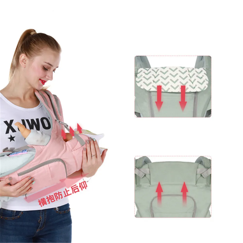 Siège Kangourou Ergonomique en Coton Doux pour Bébé, Sangle de Sécurité 3 en 1 pour Nouveau-né