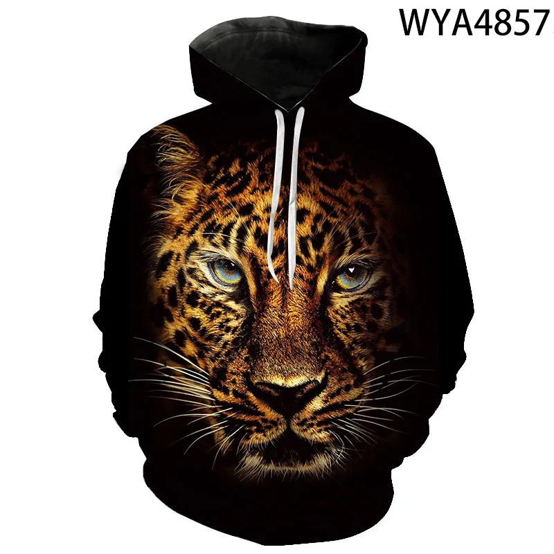 New Casual 3D Printed Leopard Men Women Children Streetwear Hoodies Fashion Sleeve Boy Girl Kids Sweatshirts Cool Jacket