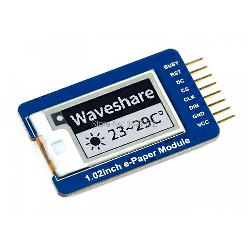 128×80, 1,02 inch e-ink displaymodule, zwart/wit tweekleurig