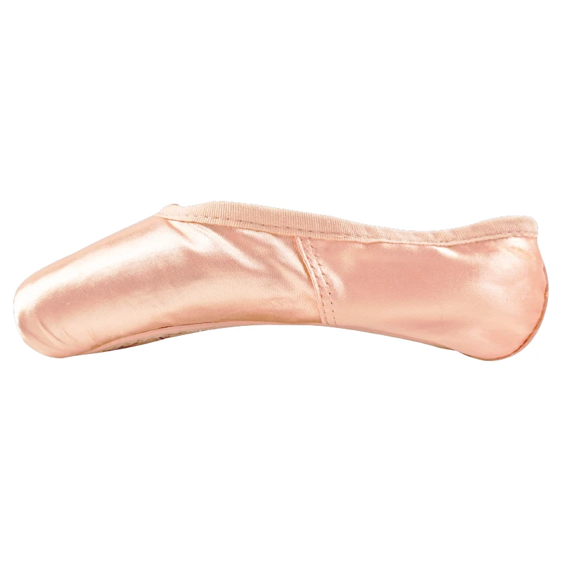 Professional Pink Satin Ballet Shoes for Girls, Pointe Toe, Pointe, Silk Ribbon, Toe Pad, New