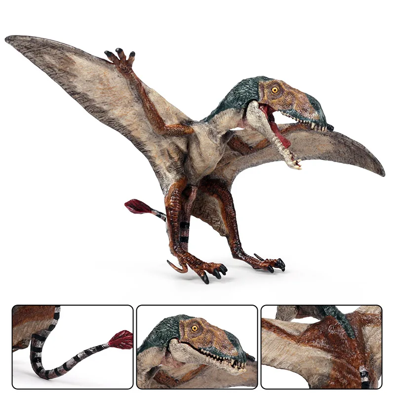 Oenux Neue Jurassic Predator Fleischfressende Öffnen Mund Pterodactyl Feste PVC Dinosaurier Welt Tier Modell Action-figuren Spielzeug Für Kinder