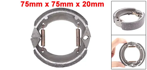 75mmx75mmx20mm/90mmx88mmx 9mm Motorcycle Rear Brake Shoe Drum Pad Metal Spring Brake System For Motorbike Scooter