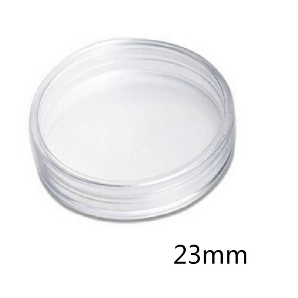 Useful 10pcs/pack Transparent Coin Capsules Crafts Containers Storage/Collection Boxes Holders Diameter 19/23/25/30mm Round